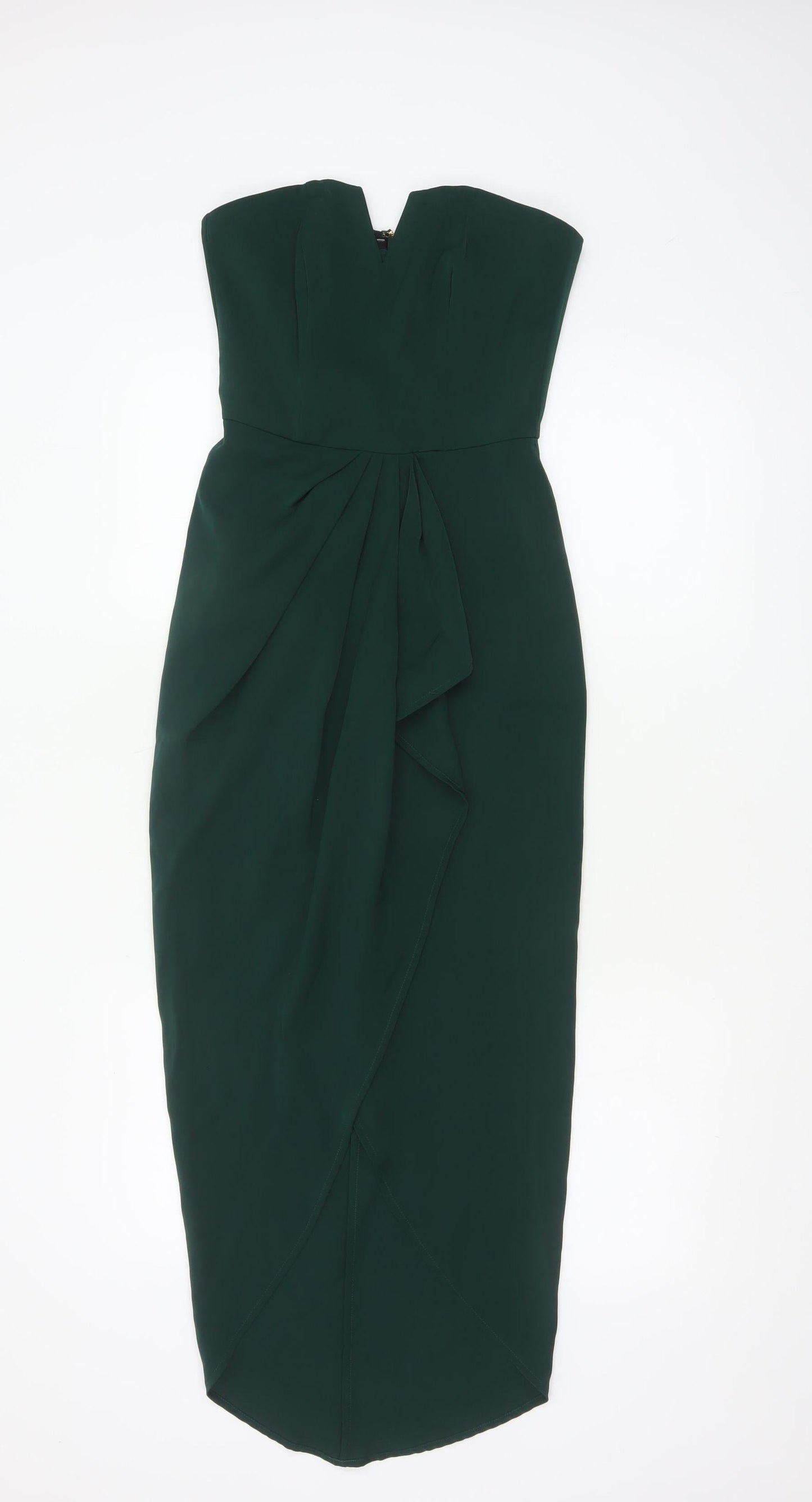 Pilgrim Women Green Strapless Bodycon Midi Dress Size 6
