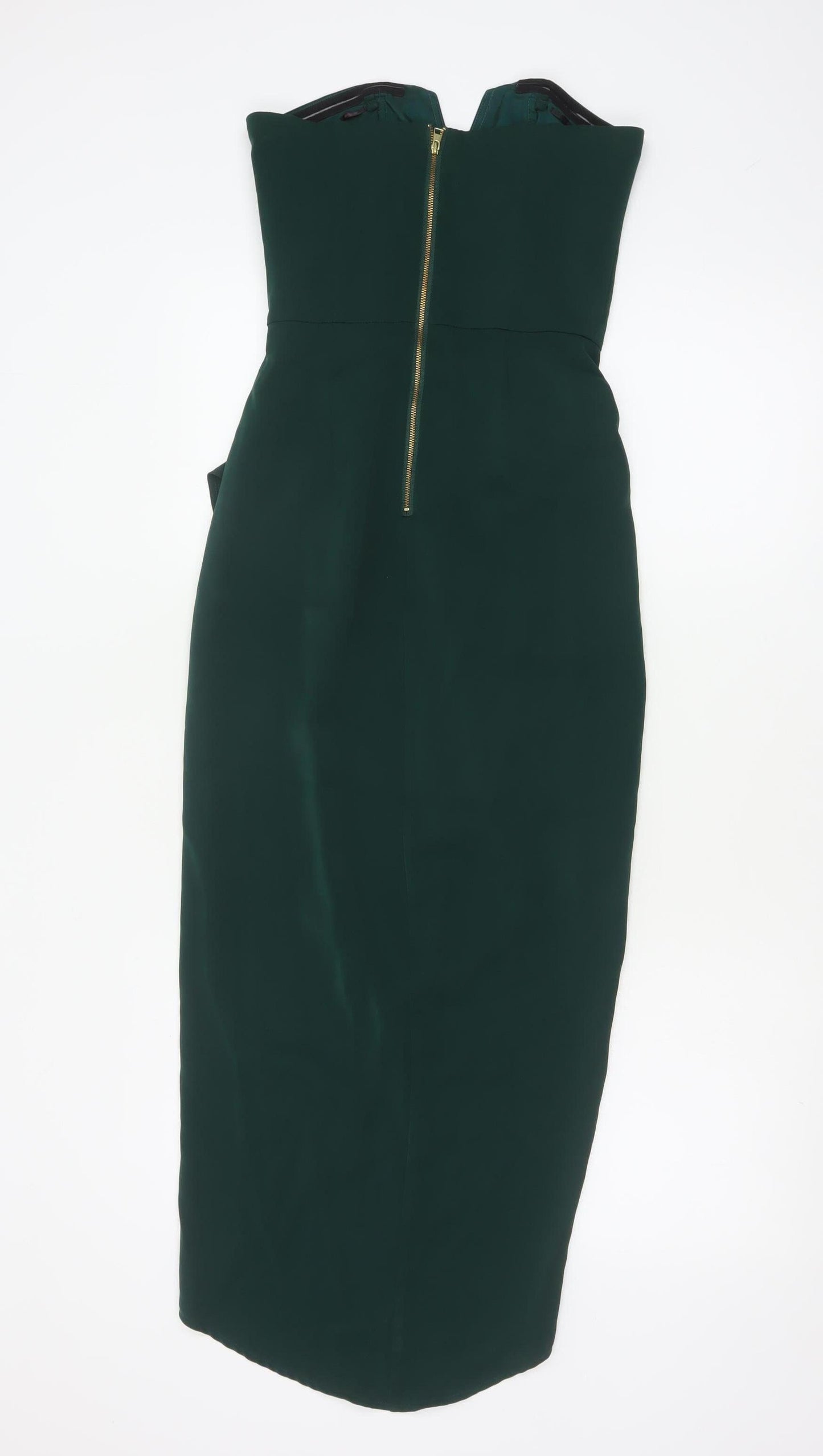 Pilgrim Women Green Strapless Bodycon Midi Dress Size 6