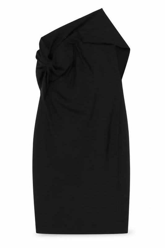 Zara Women Black One Shoulder Bodycon Dress Size 14 Party Cocktail