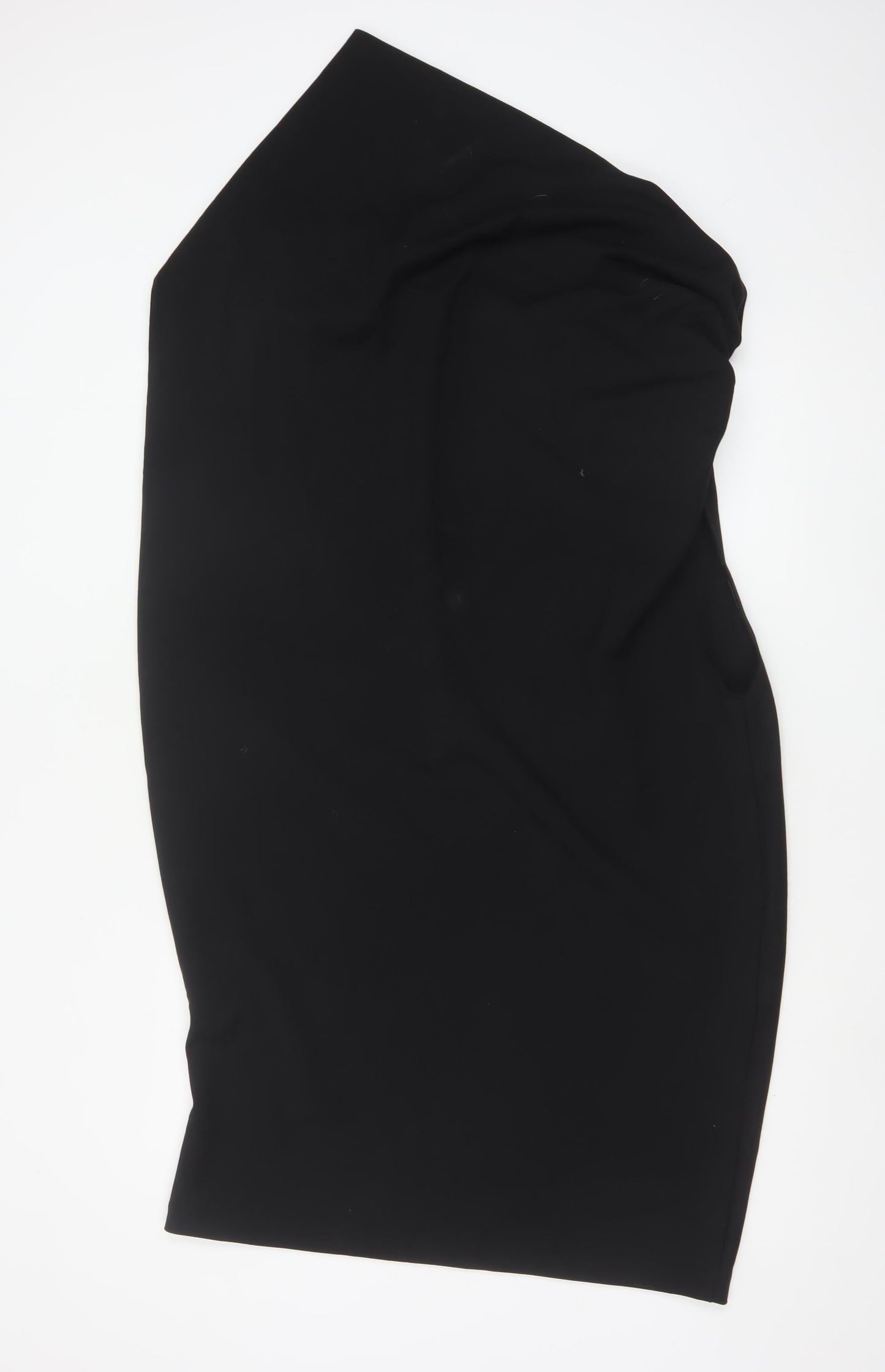 Zara Women Black One Shoulder Bodycon Dress Size 14 Party Cocktail