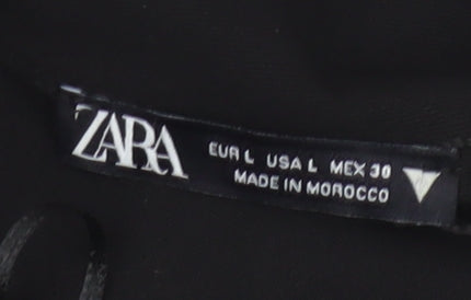 Zara Women Black One Shoulder Bodycon Dress Size 14 Party Cocktail