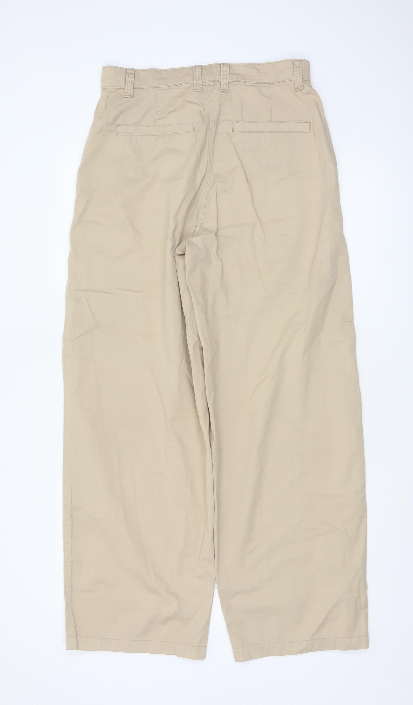 Mavi Women's Beige Cargo Trousers Cotton Wide-Leg M