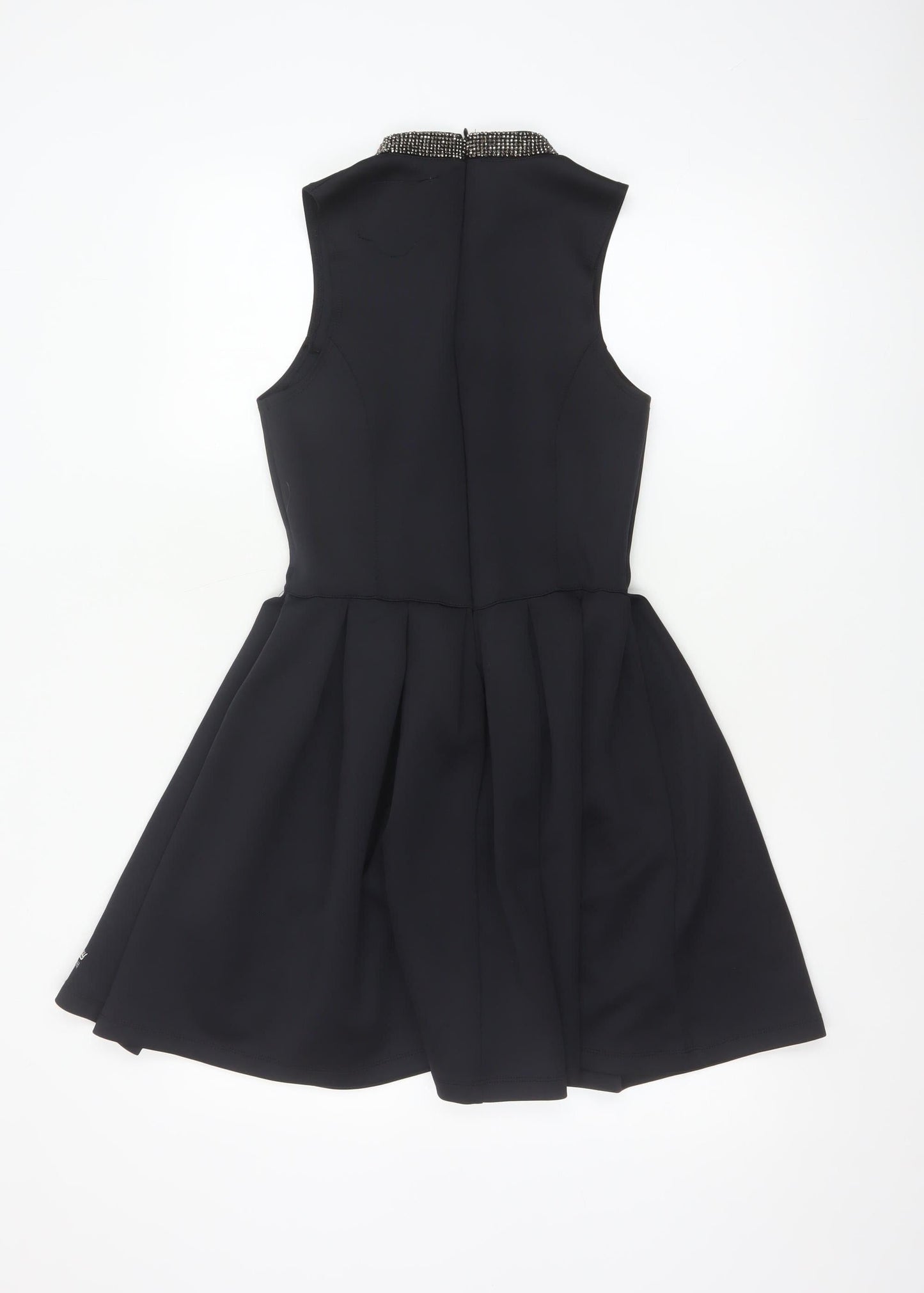 Superdry Women's Black Beaded Fit & Flare Sleeveless Dress XS