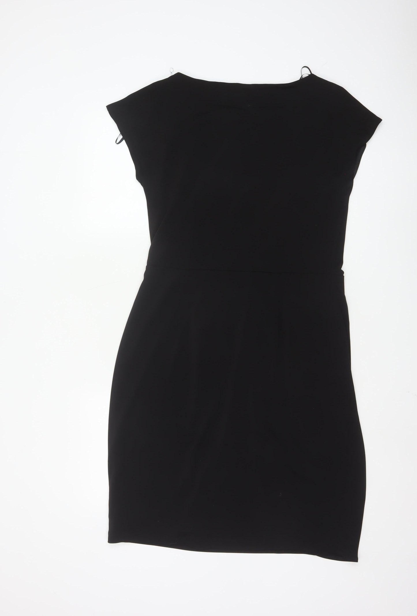 Marks and Spencer Women Black Sheath Belted Dress Size 14
