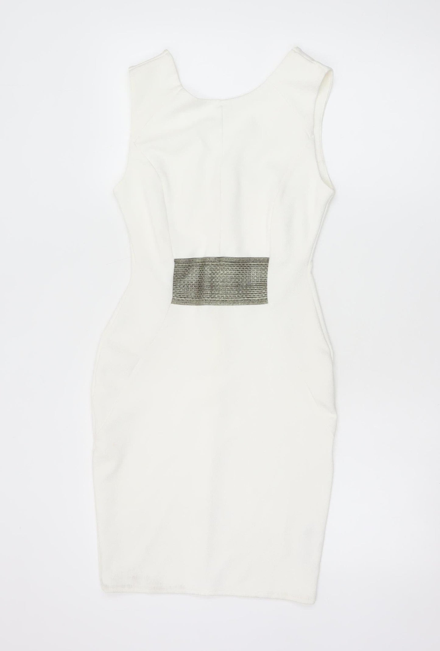 Miss Selfridge Women’s White Petite Bodycon Dress Size 10