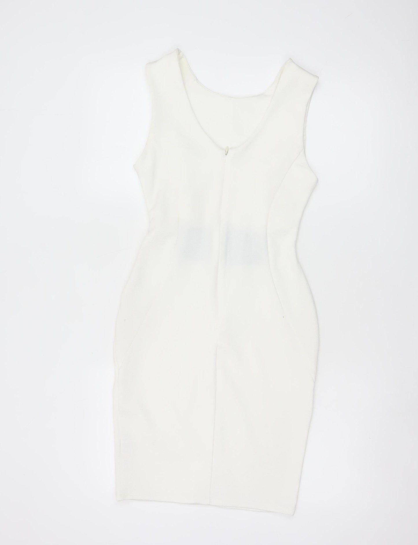 Miss Selfridge Women’s White Petite Bodycon Dress Size 10