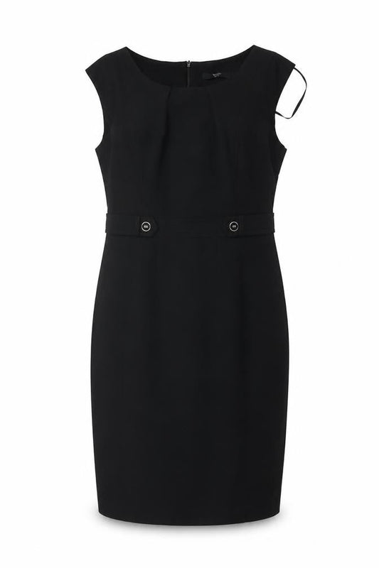 BHS Women’s Black Sleeveless Sheath Work Dress Size 12
