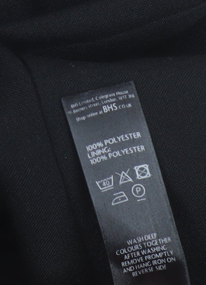 BHS Women’s Black Sleeveless Sheath Work Dress Size 12