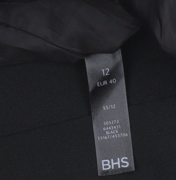 BHS Women’s Black Sleeveless Sheath Work Dress Size 12