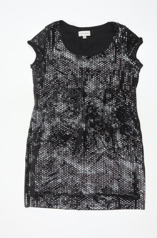 Ronni Nicole Women’s Black Sequin Sheath Dress Size 16 Party Cocktail
