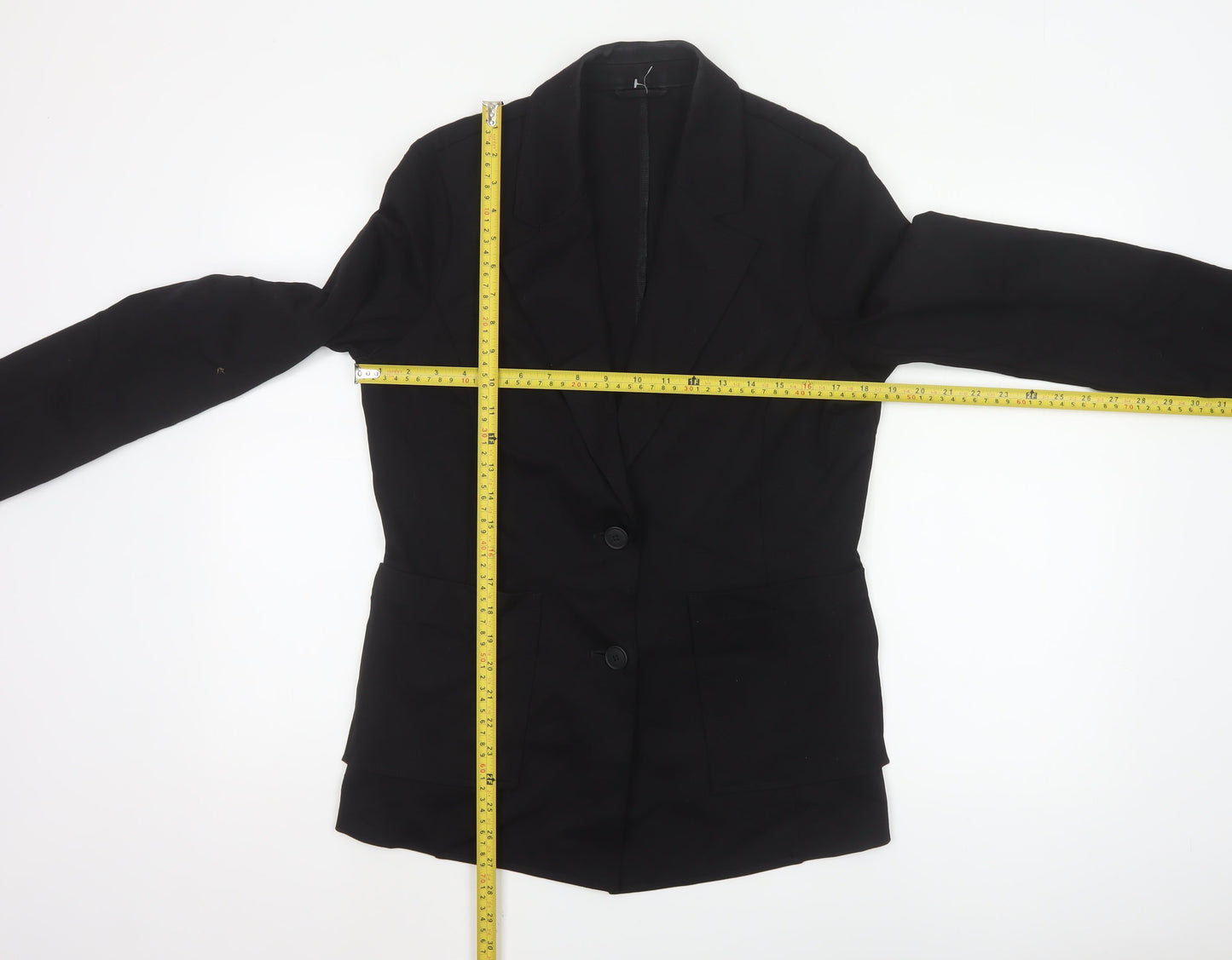 United Colors of Benetton Women Black UK 12 Classic Blazer Jacket
