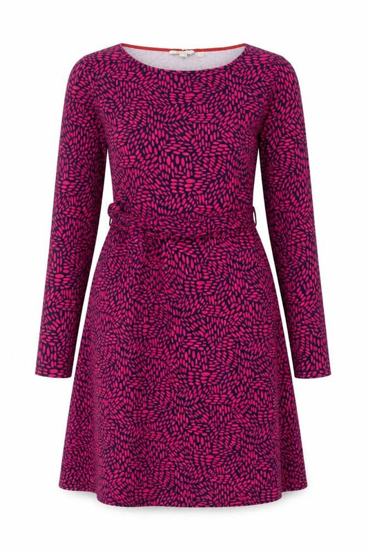 Boden Women’s Pink Geometric Jersey A-Line Dress UK 12R