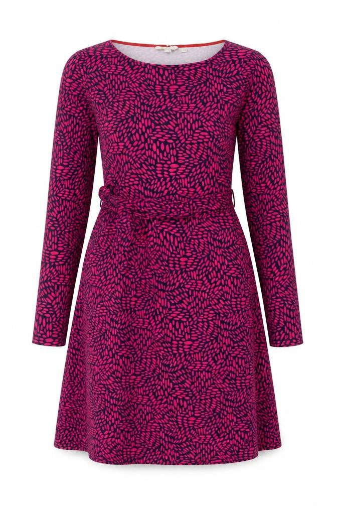 Boden Women’s Pink Geometric Jersey A-Line Dress UK 12R