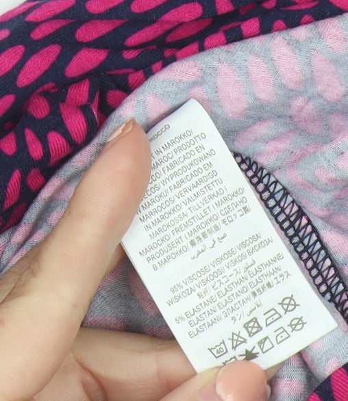 Boden Women’s Pink Geometric Jersey A-Line Dress UK 12R