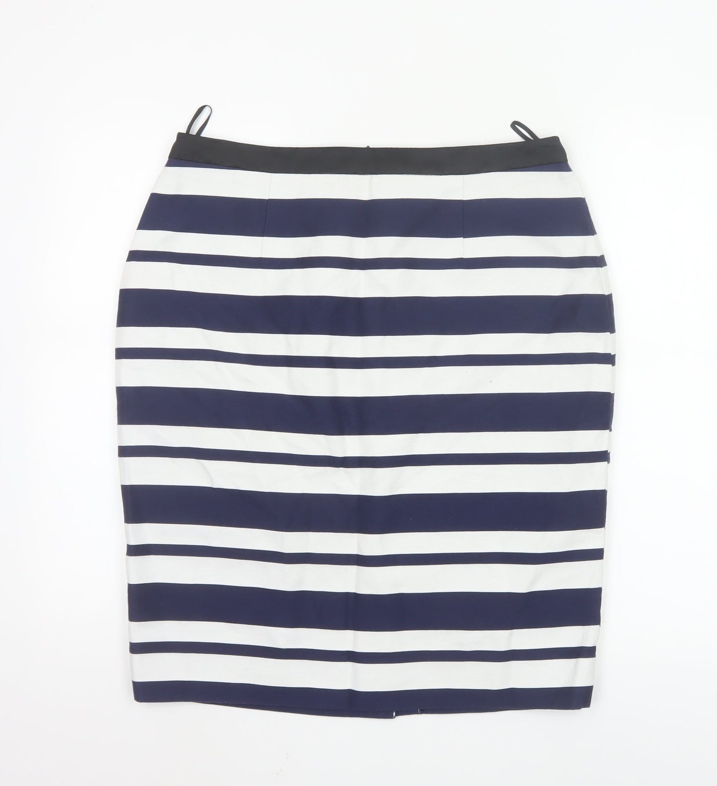Clements Ribeiro Women’s Blue Striped Pencil Skirt Size 14