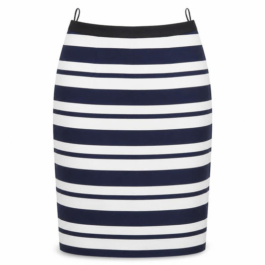 Clements Ribeiro Women’s Blue Striped Pencil Skirt Size 14