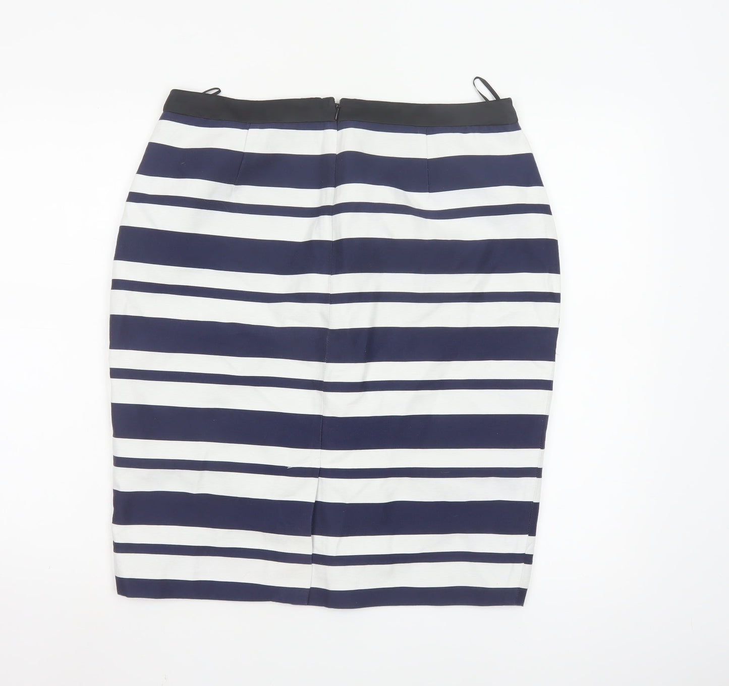 Clements Ribeiro Women’s Blue Striped Pencil Skirt Size 14