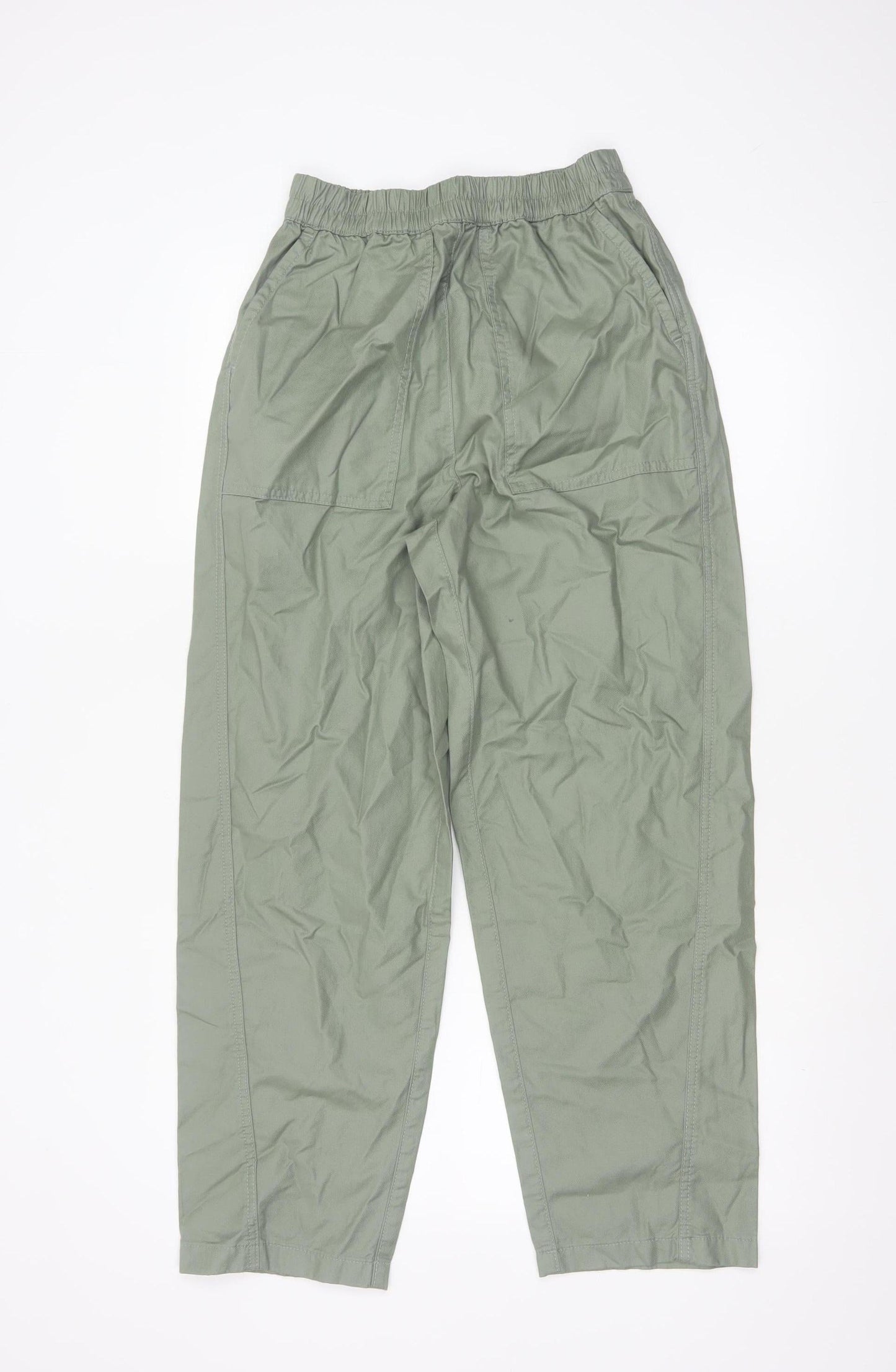 Marks and Spencer Women Green Size 6 Cargo Cotton Trousers