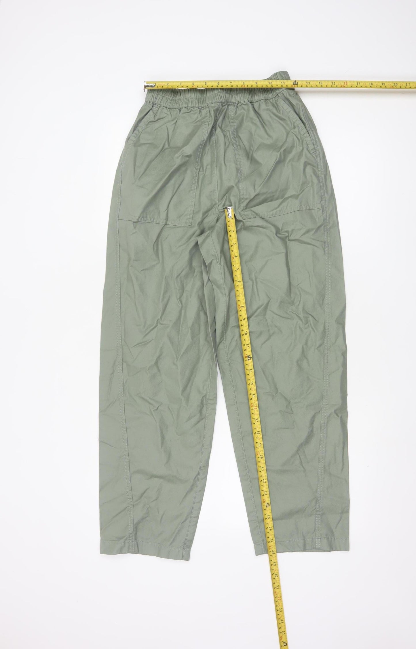 Marks and Spencer Women Green Size 6 Cargo Cotton Trousers