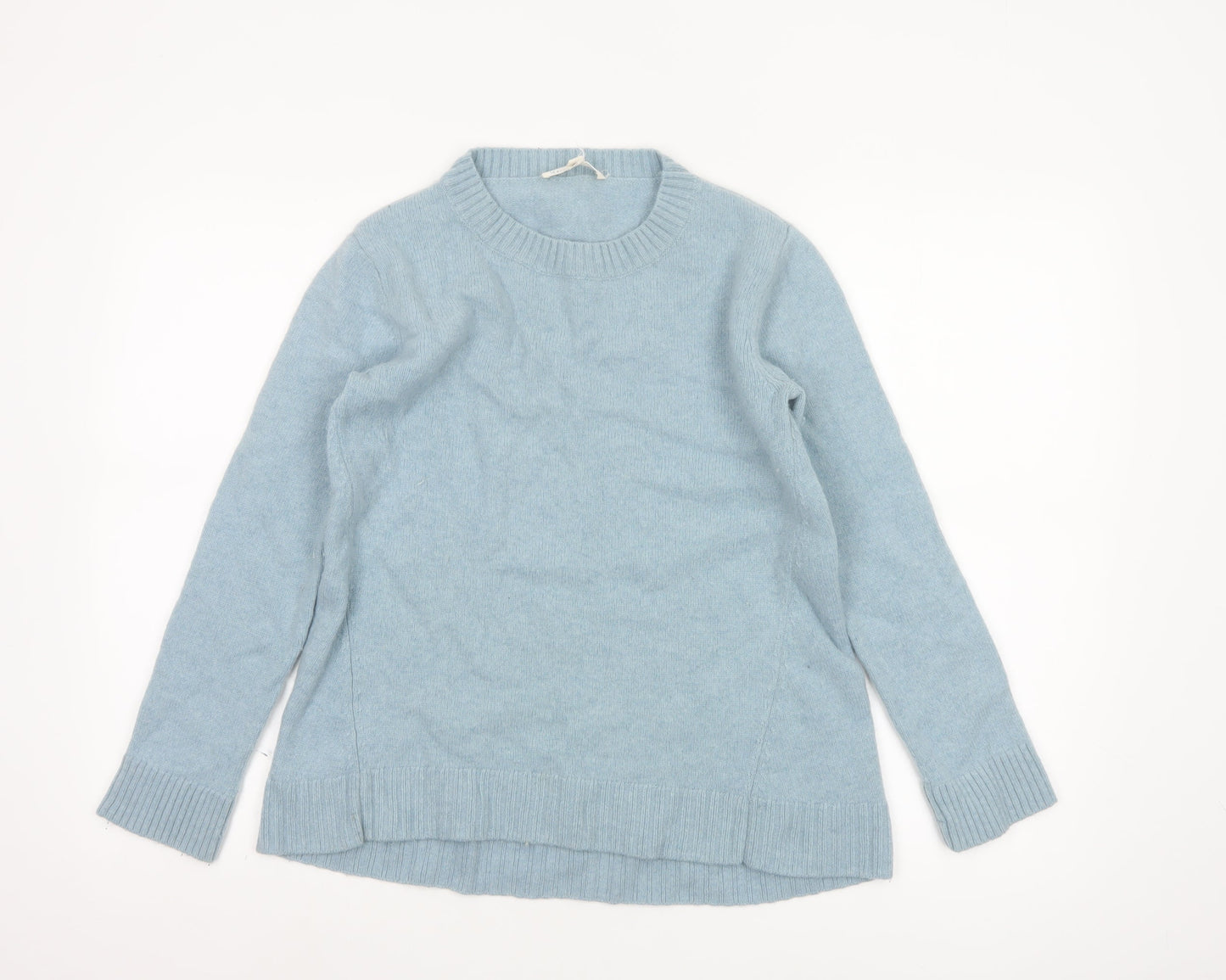 Seasalt Cornwall Women's Blue Wool Crew Neck Jumper Size 8