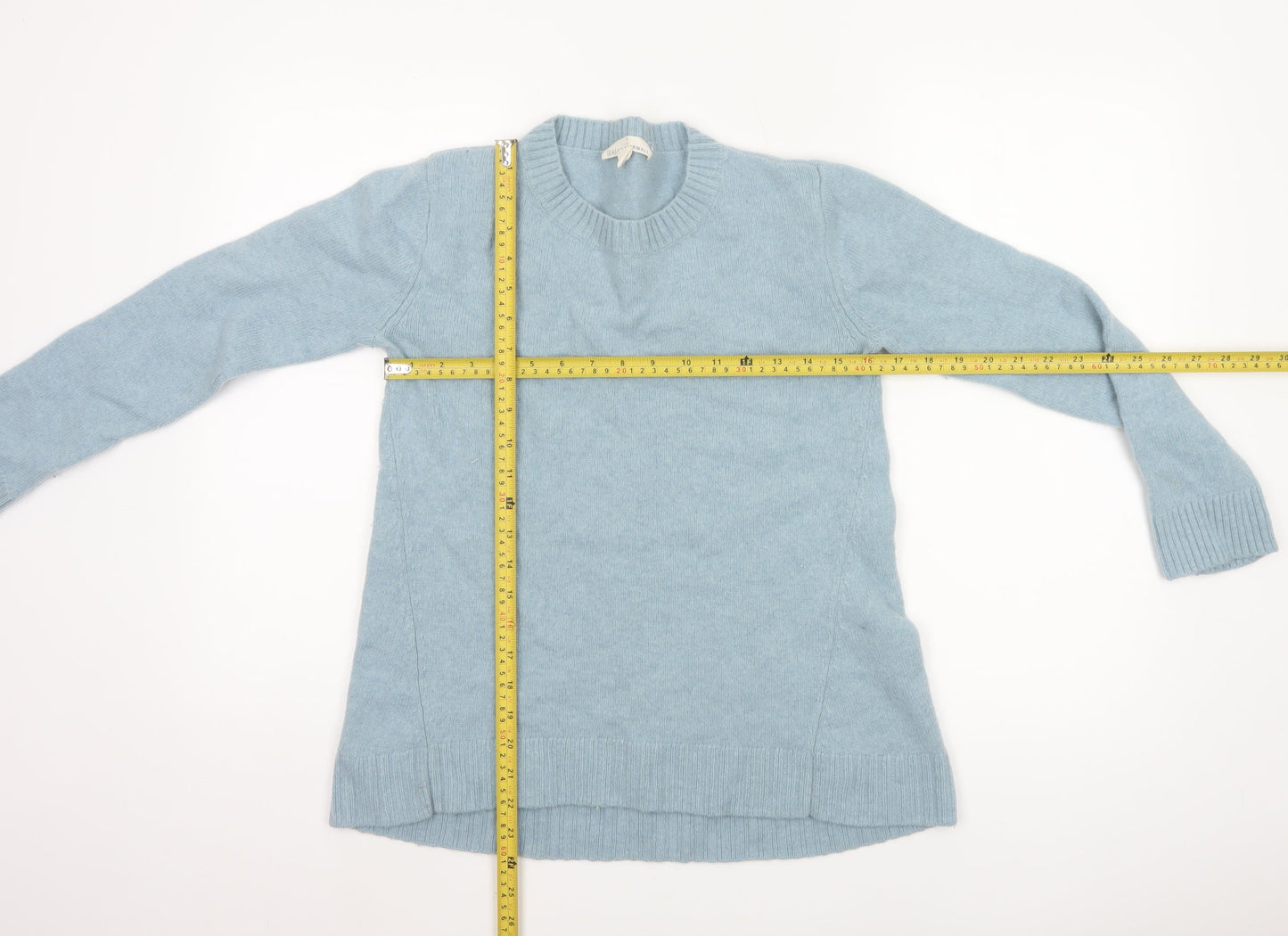 Seasalt Cornwall Women's Blue Wool Crew Neck Jumper Size 8
