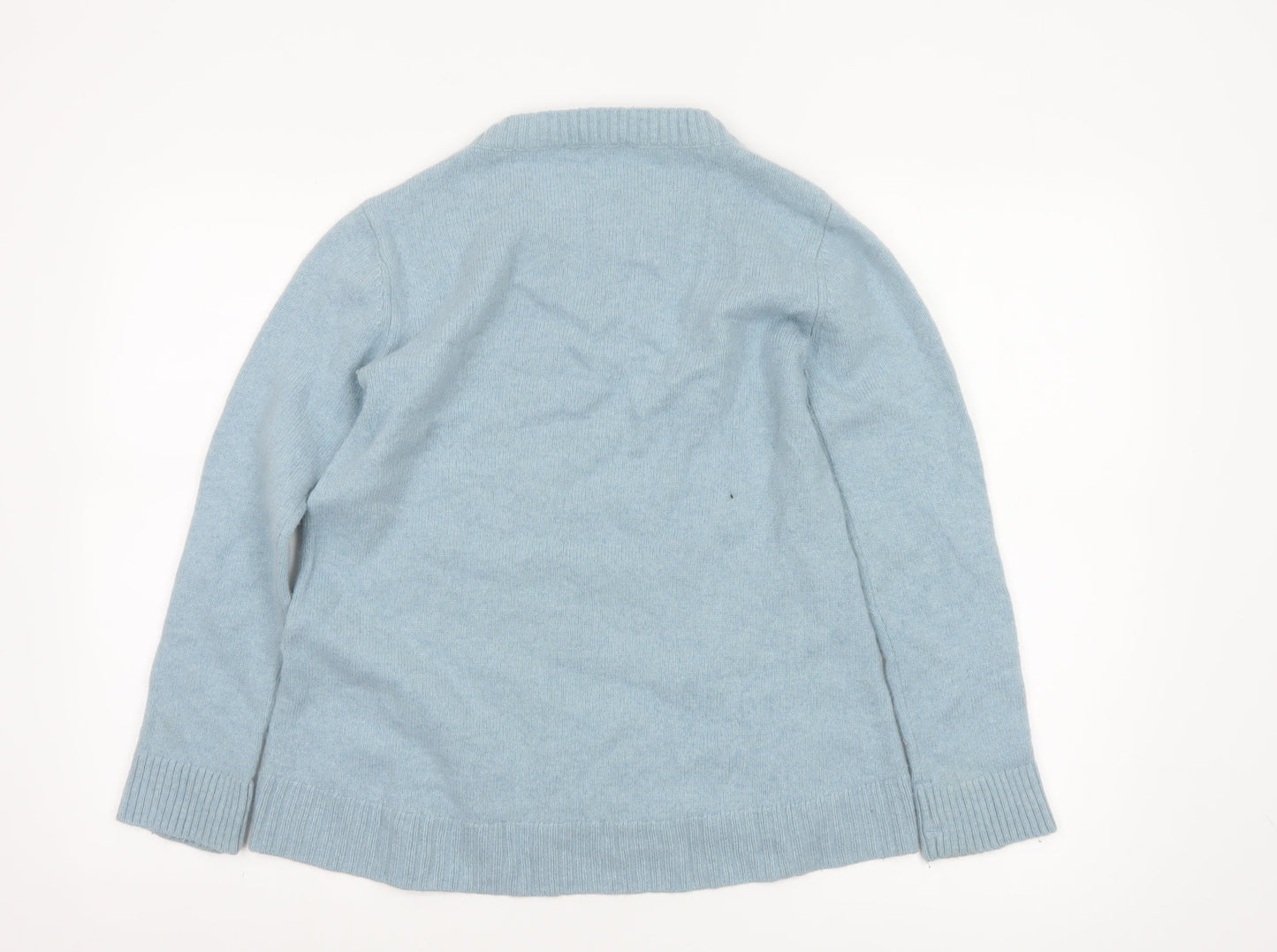 Seasalt Cornwall Women's Blue Wool Crew Neck Jumper Size 8