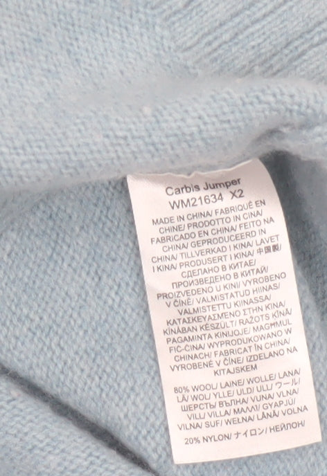 Seasalt Cornwall Women's Blue Wool Crew Neck Jumper Size 8