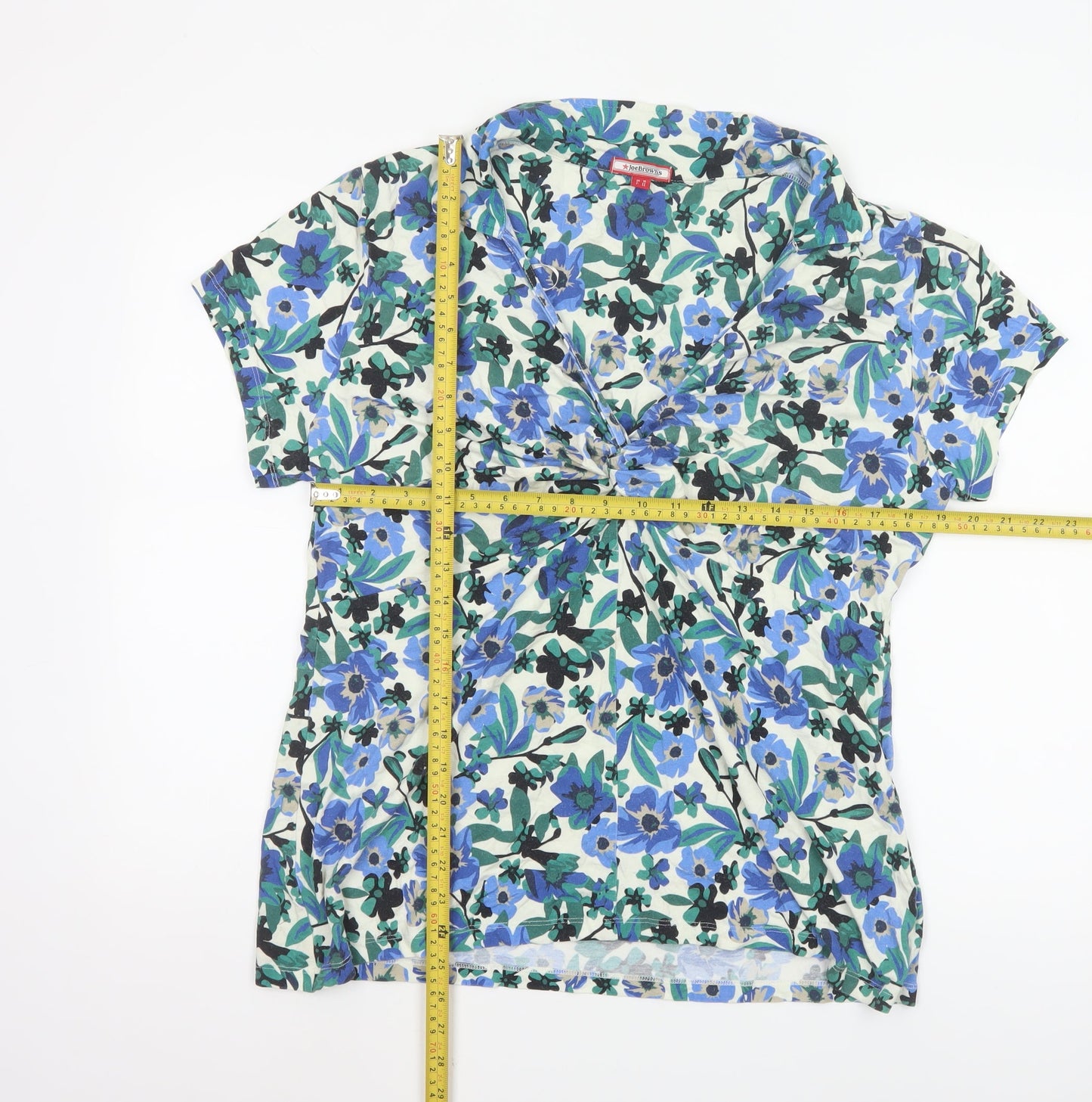 Joe Browns Womens Multicoloured Floral Wrap Blouse Size 18