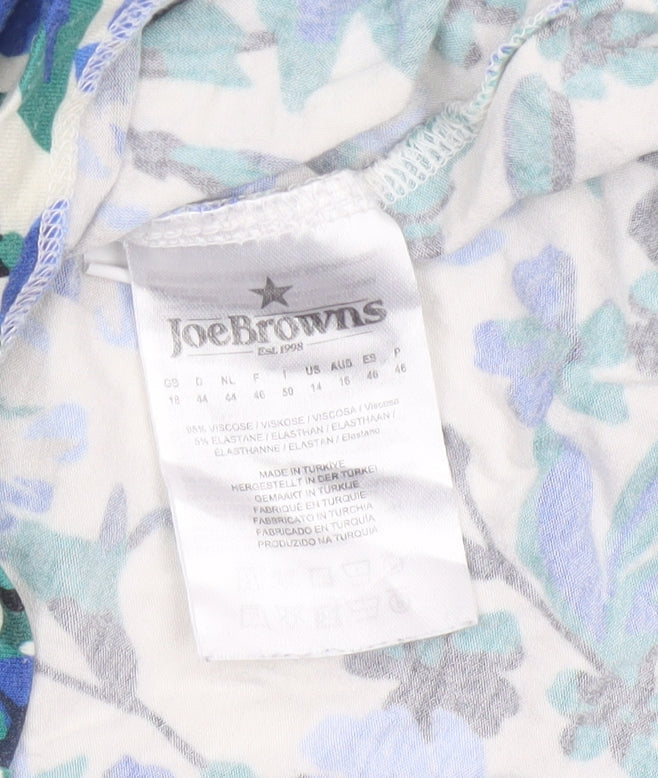 Joe Browns Womens Multicoloured Floral Wrap Blouse Size 18