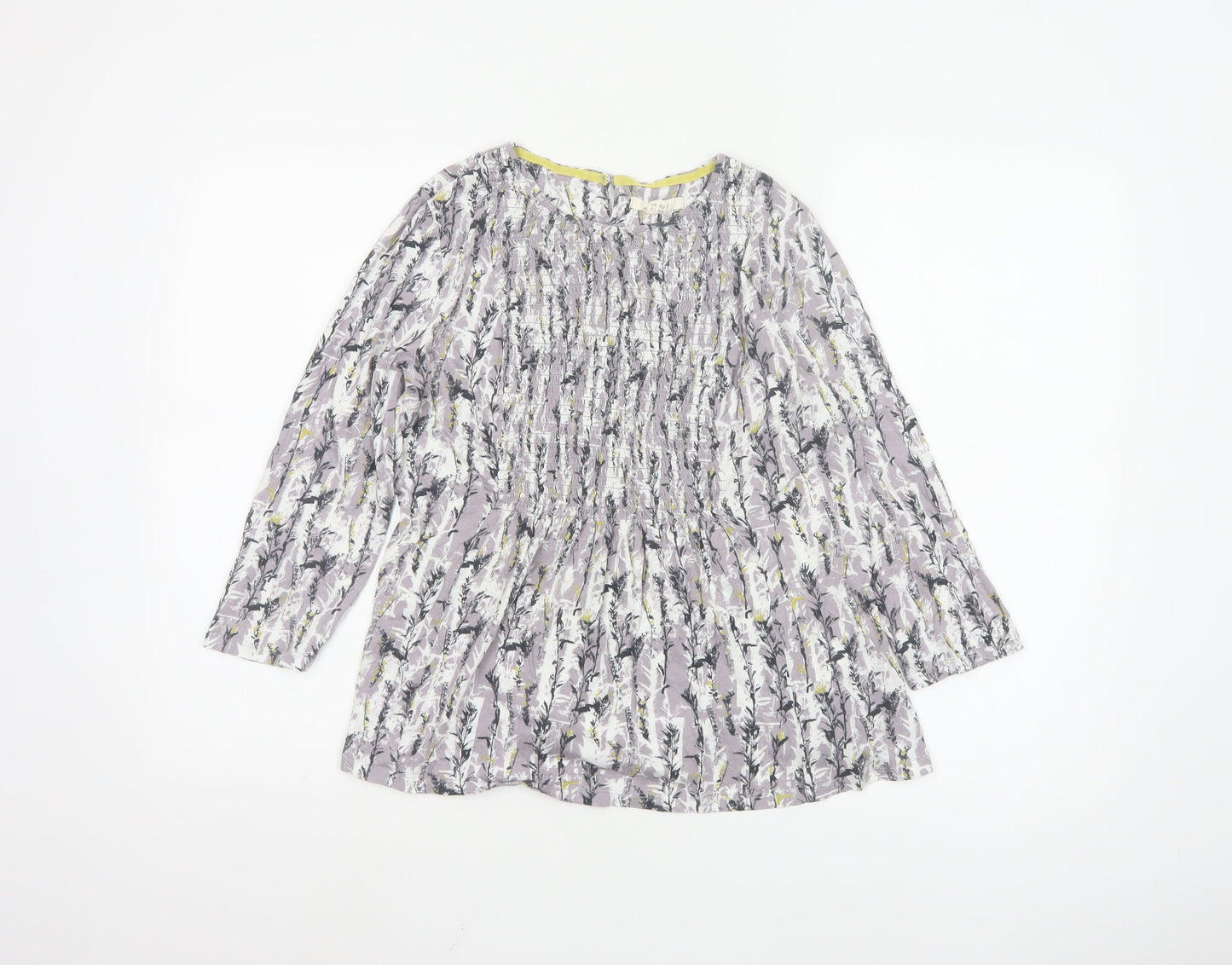 White Stuff Womens Multicoloured Floral Tunic Blouse UK 12 Modal Cotton