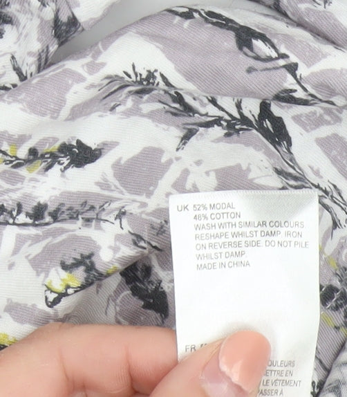 White Stuff Womens Multicoloured Floral Tunic Blouse UK 12 Modal Cotton