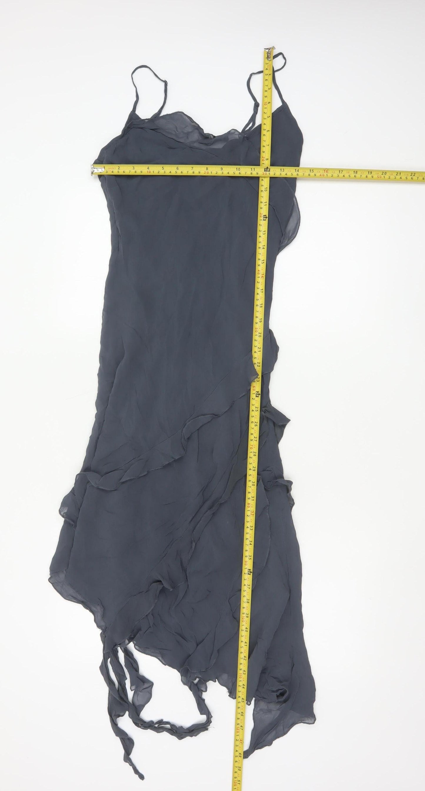 Light Before Dark Women's Grey Asymmetric Slip Dress Size S