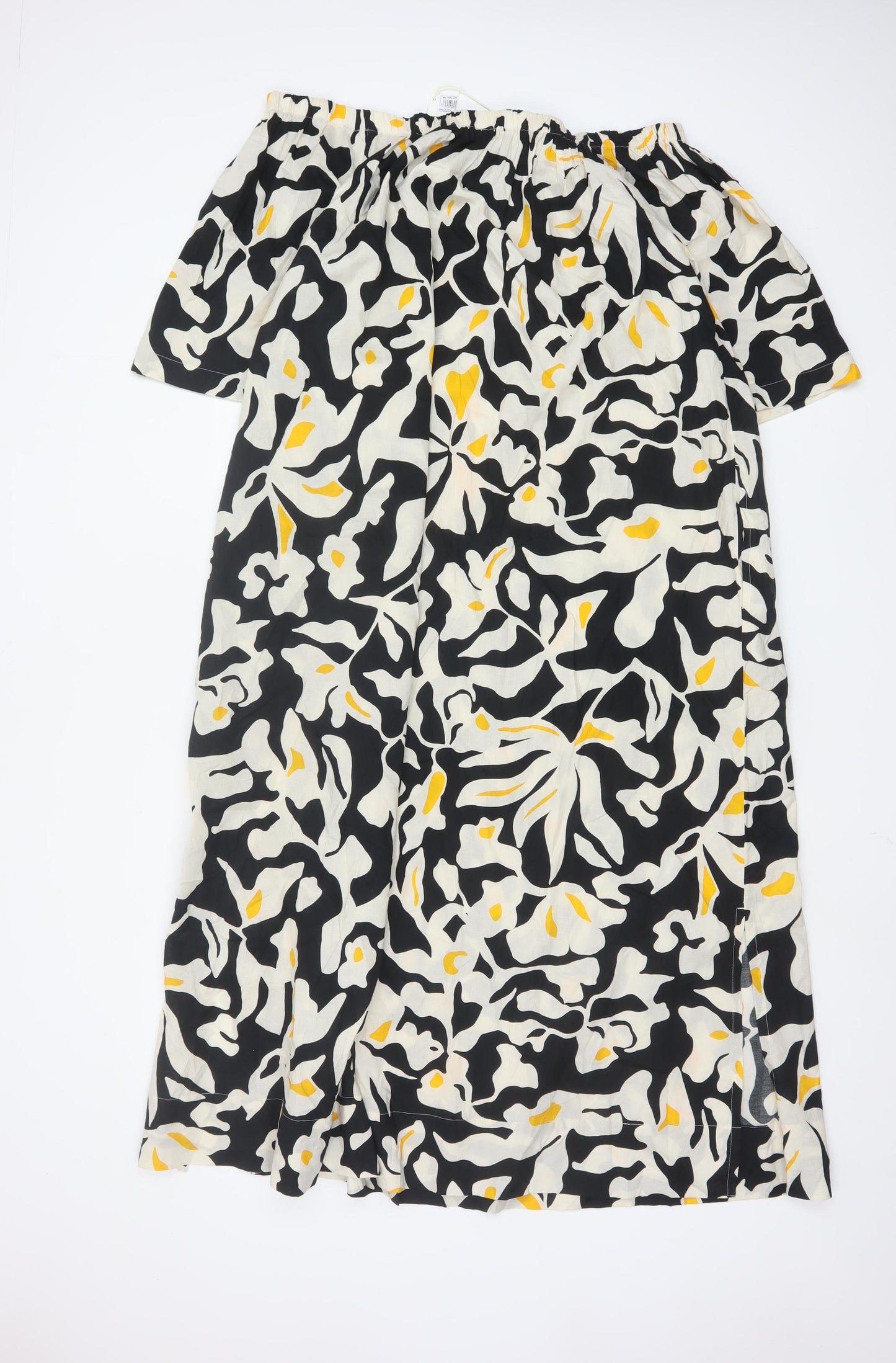 Marks and Spencer Women’s Multicoloured Cotton Off Shoulder Shift Dress Size 12