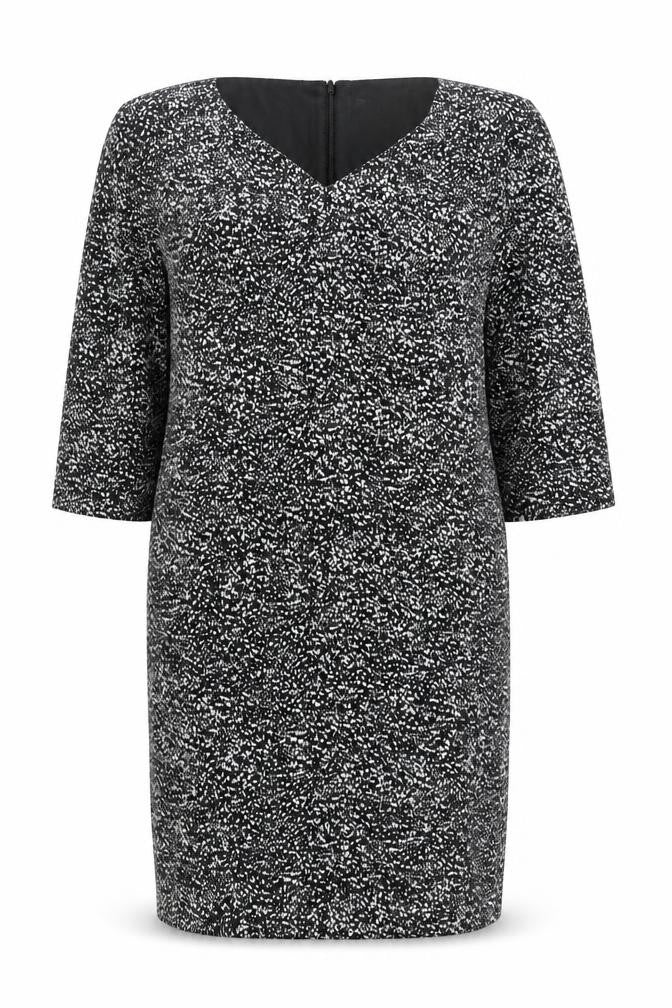 Planet Women’s Black Geometric Sheath Dress Size 16 Workwear