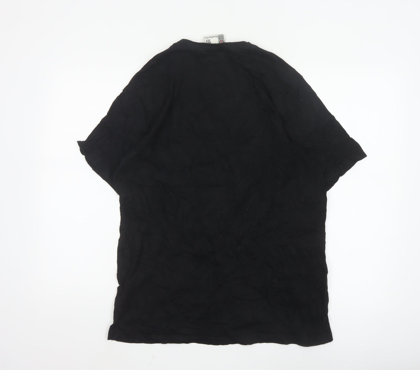 Fenchurch Men's Black Graphic Logo Cotton T-Shirt Size M