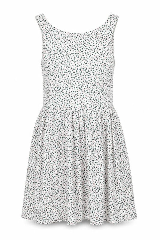 Jack Wills Women's White Floral Cotton Skater Dress Size 8