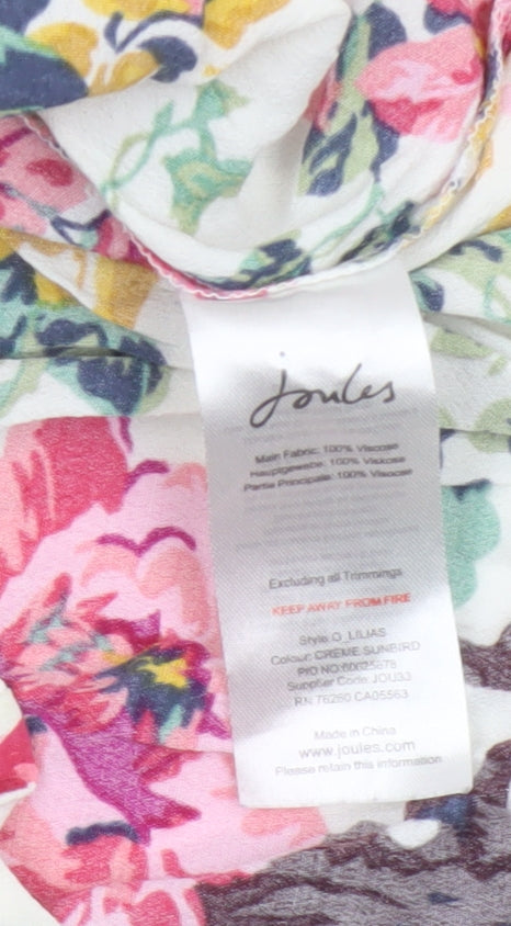 Joules Women's Multicoloured Floral Sleeveless Tunic Blouse Size 12