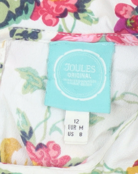 Joules Women's Multicoloured Floral Sleeveless Tunic Blouse Size 12