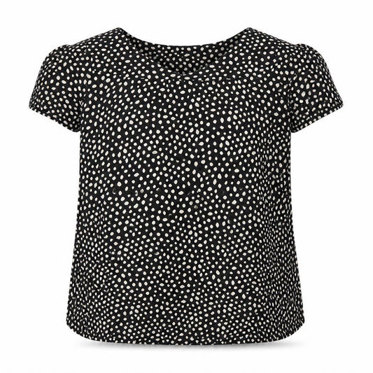 FatFace Womens Black Polka Dot Viscose Tunic Blouse Size 10