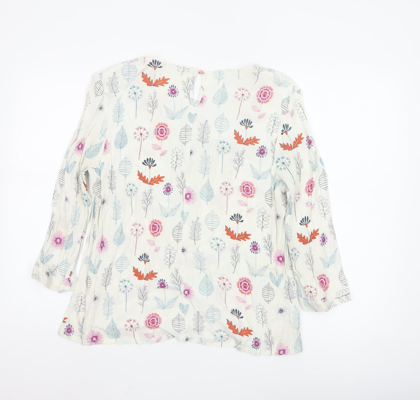 Laura Ashley Womens Multicoloured Floral Tunic Blouse Size 16
