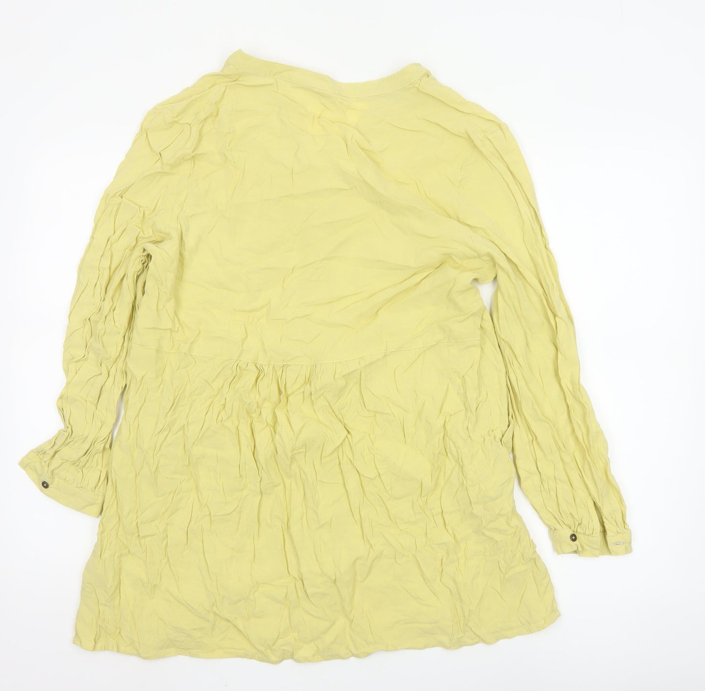 White Stuff Women's Yellow Long Sleeve Tunic Blouse UK 12