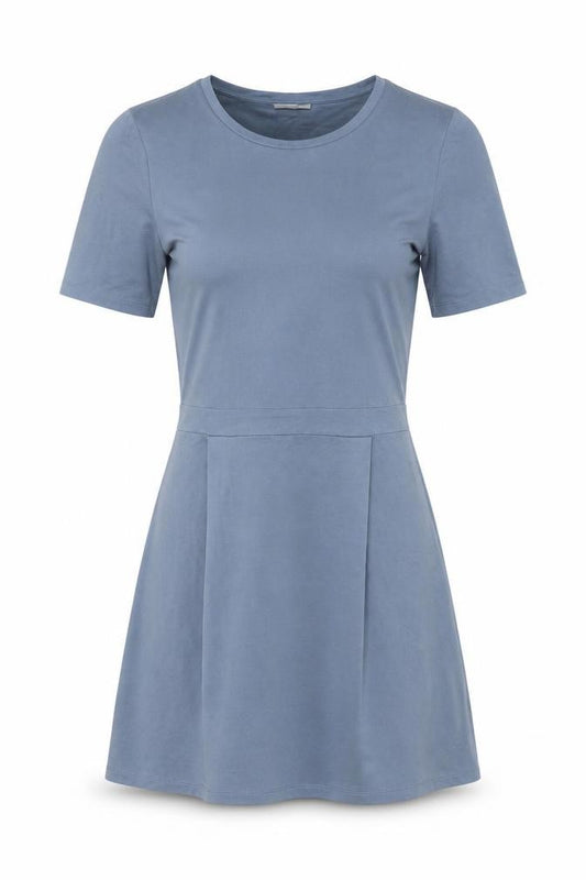 Oliver Bonas Womens Blue Fit & Flare Short Sleeve Dress Size 12