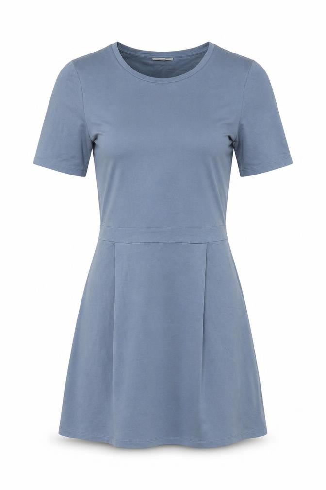 Oliver Bonas Womens Blue Fit & Flare Short Sleeve Dress Size 12