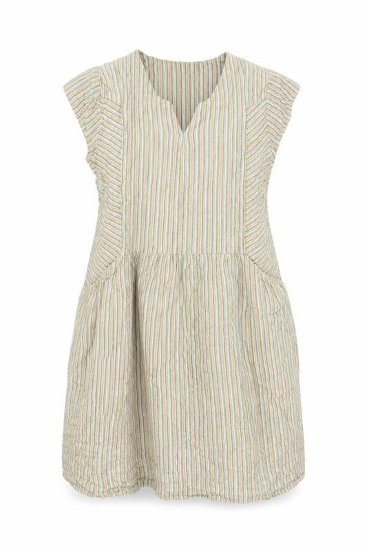 Country Rose Women Beige Multicoloured Striped Shift Dress Size 18