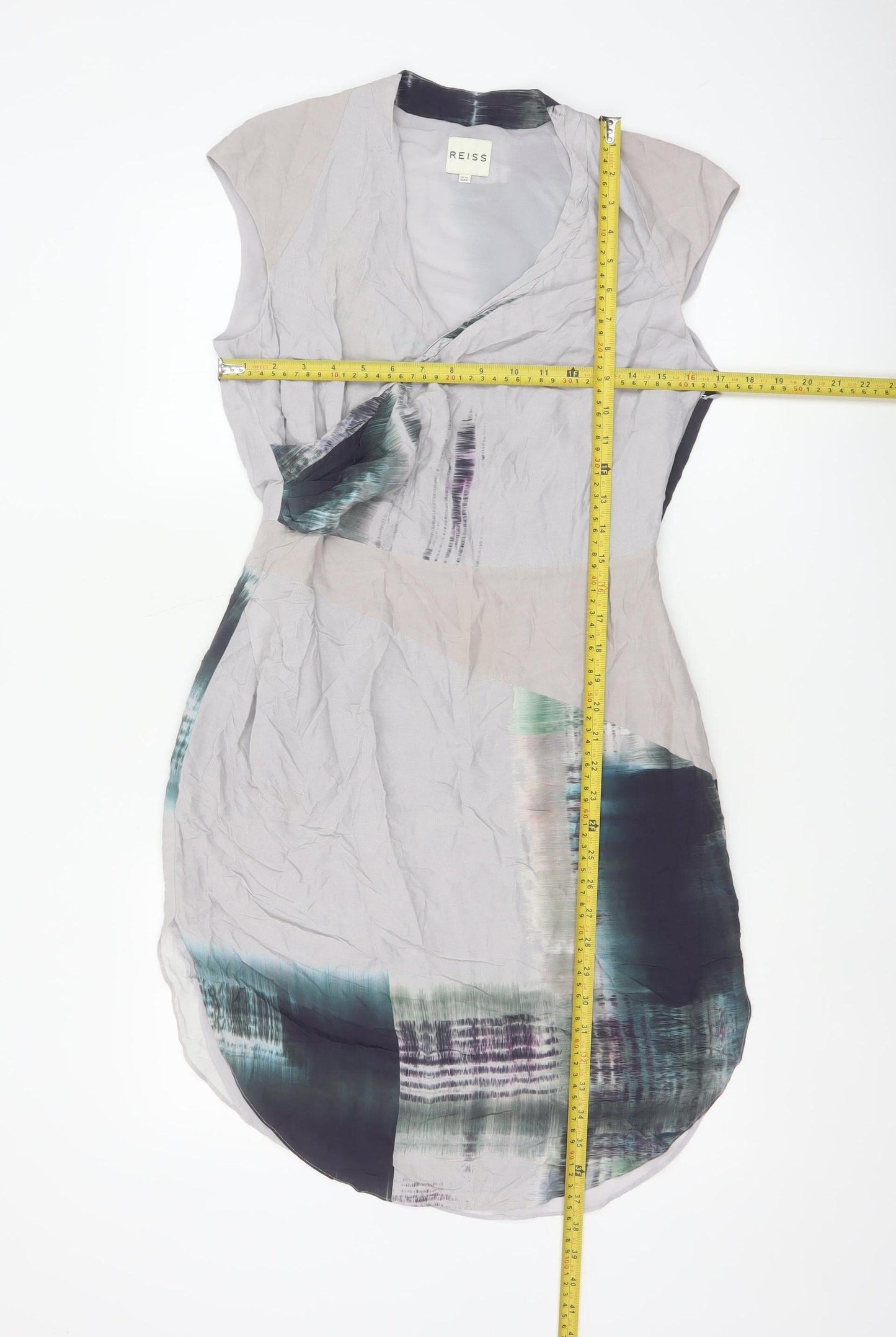 Reiss Women's Multicoloured Viscose Sheath Dress Size 10