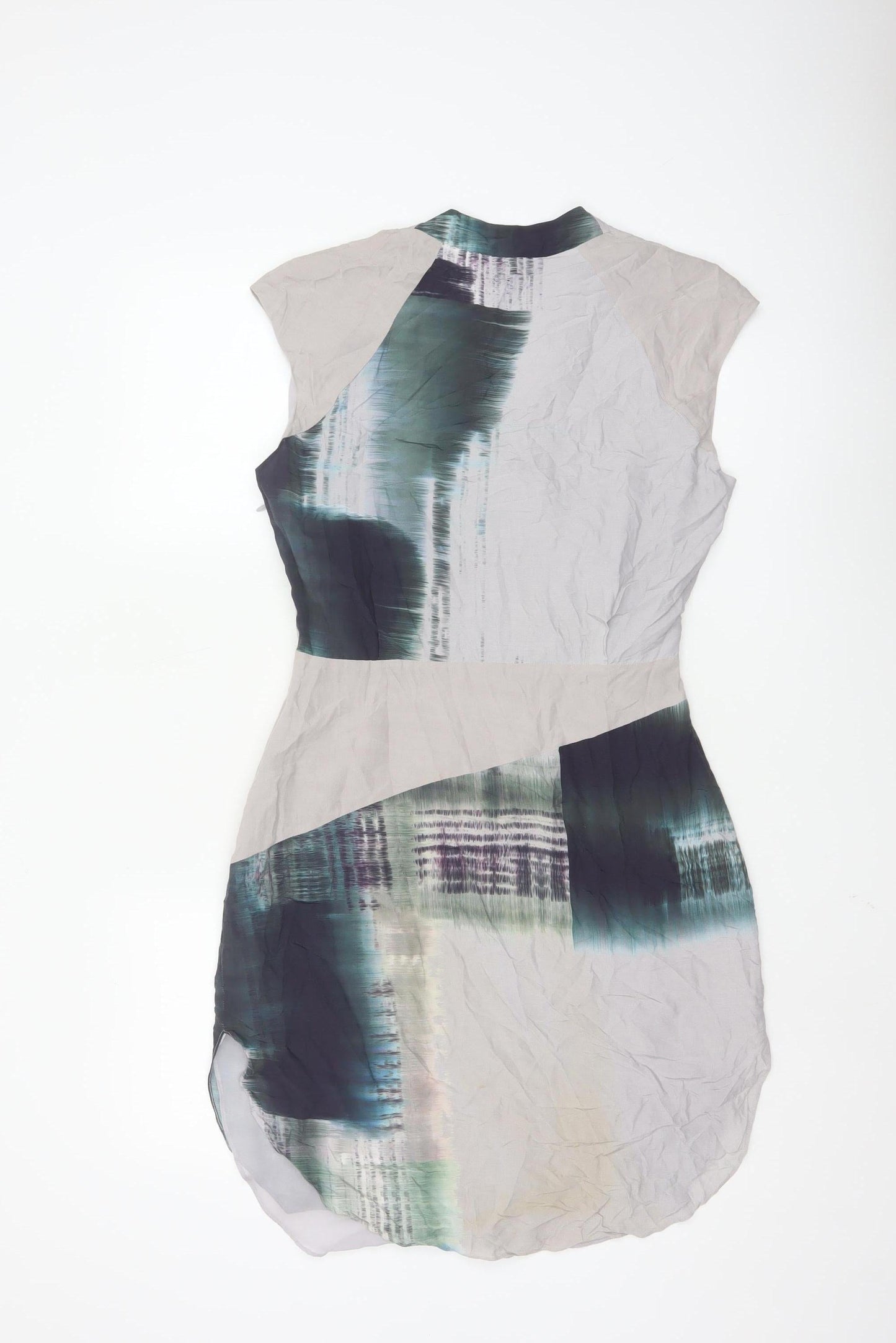 Reiss Women's Multicoloured Viscose Sheath Dress Size 10