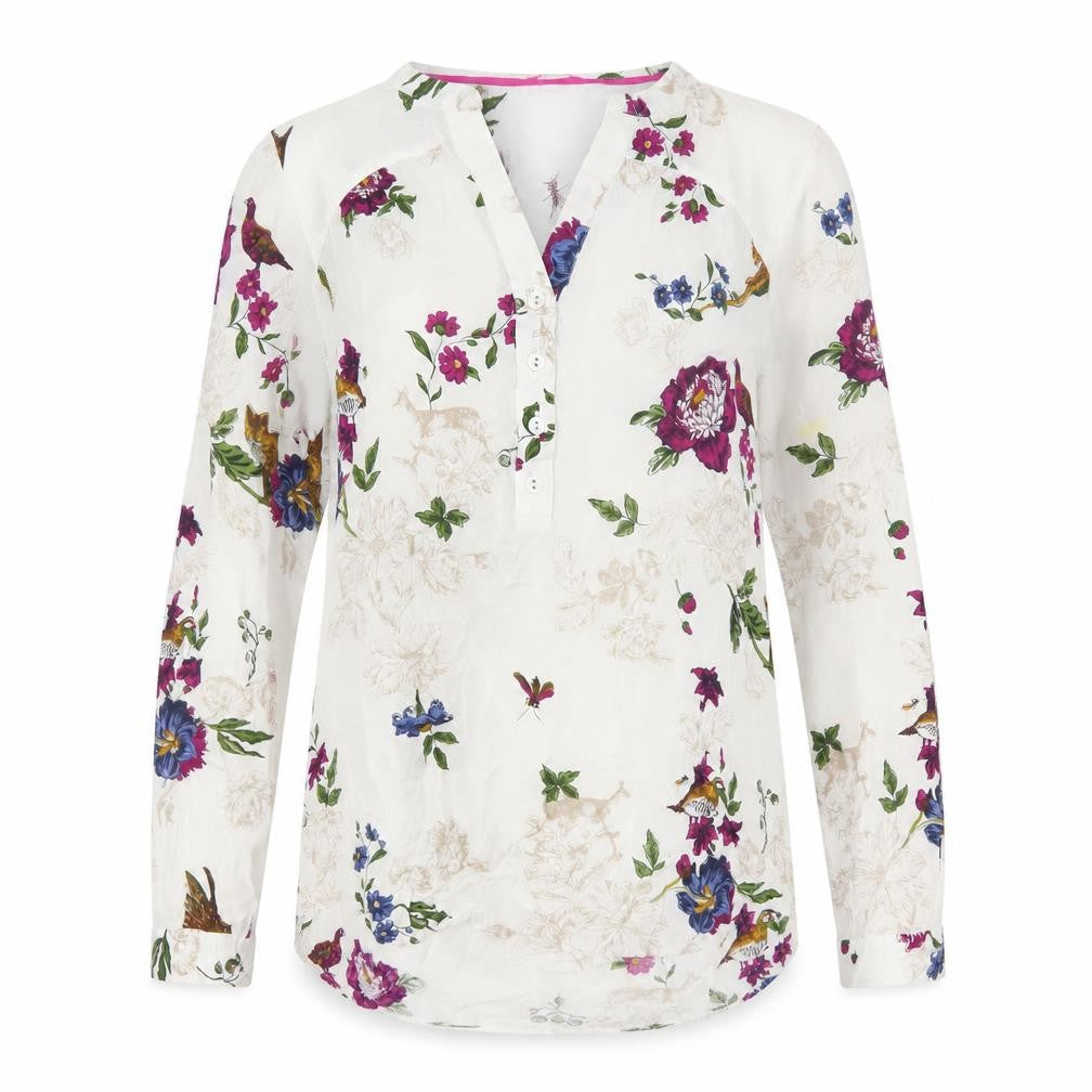 Joules Women’s Multicoloured Floral Viscose Tunic Blouse UK 8