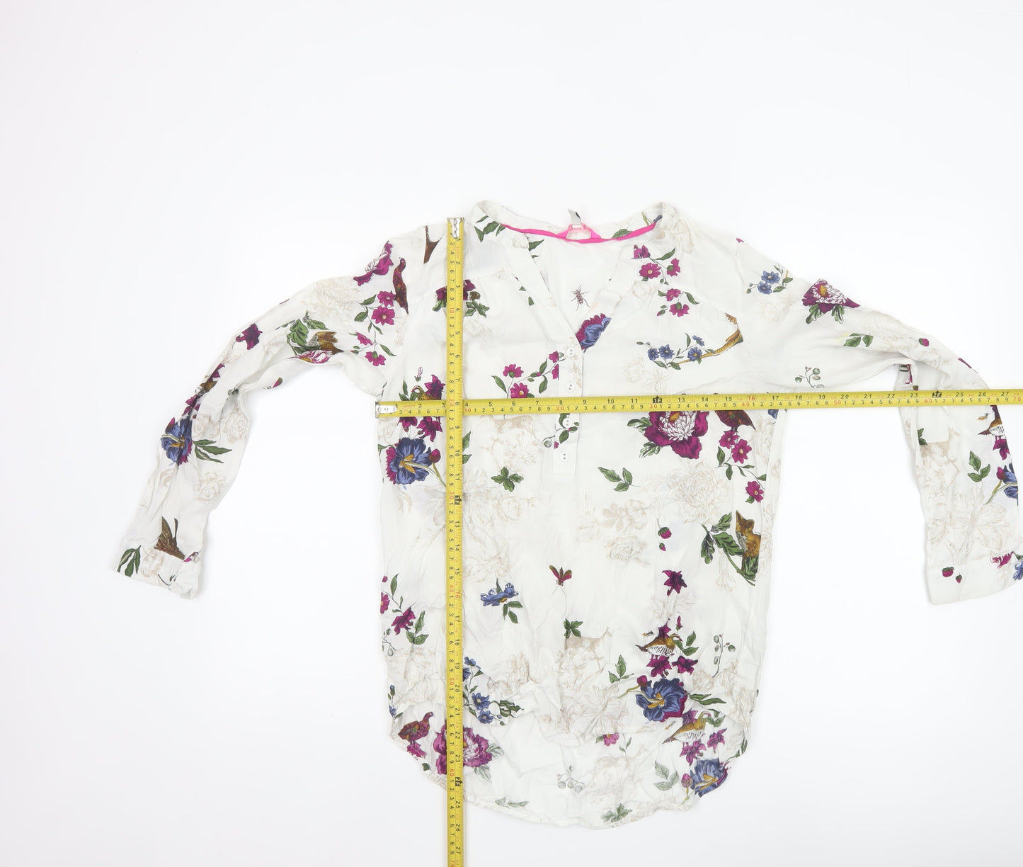Joules Women’s Multicoloured Floral Viscose Tunic Blouse UK 8
