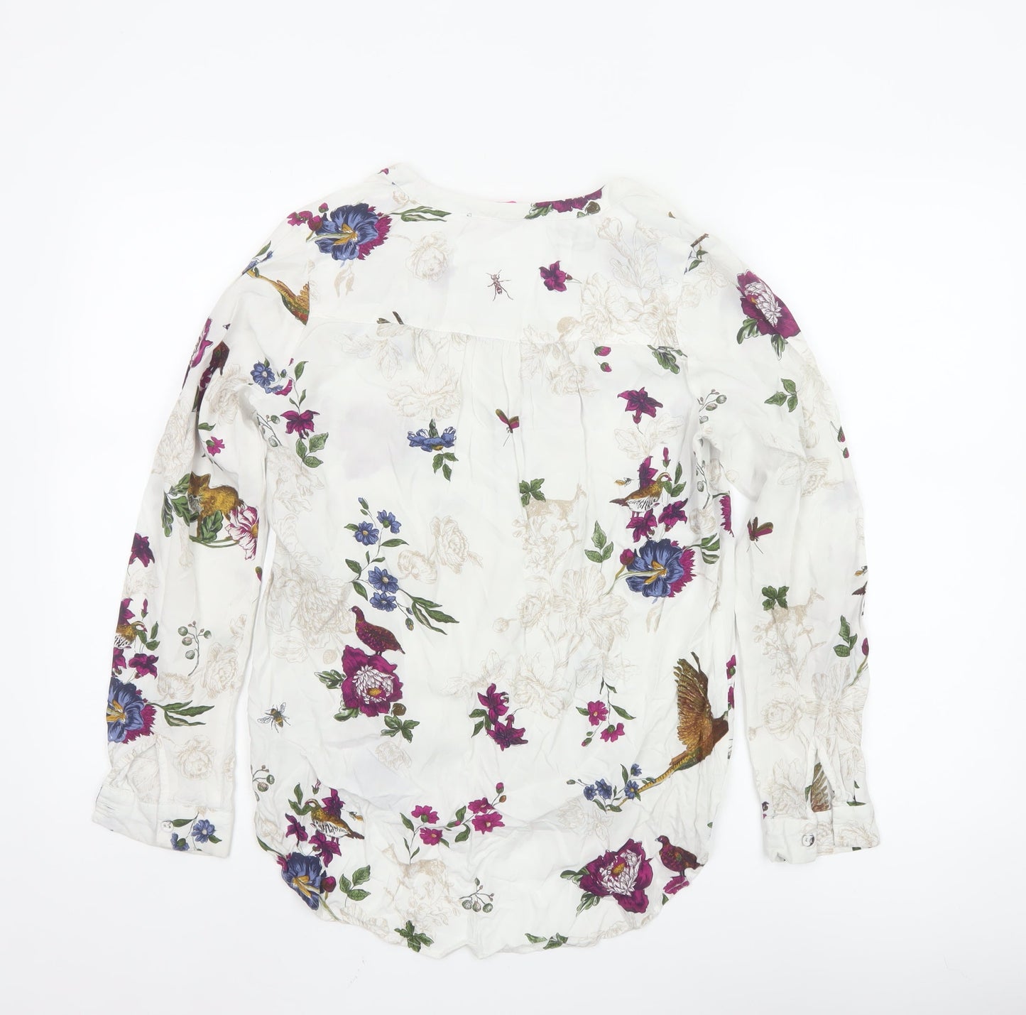 Joules Women’s Multicoloured Floral Viscose Tunic Blouse UK 8