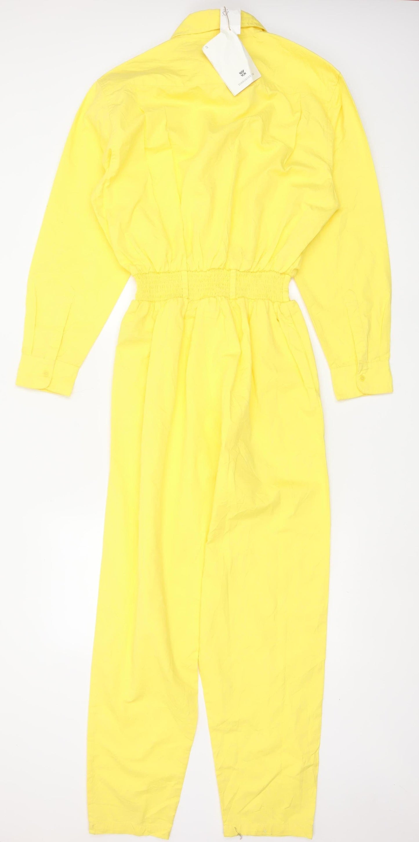Lucy & Yak Women's Yellow Cotton Jumpsuit Size S Elastic Waist